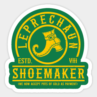 Leprechaun Shoemaker (Gold) Sticker